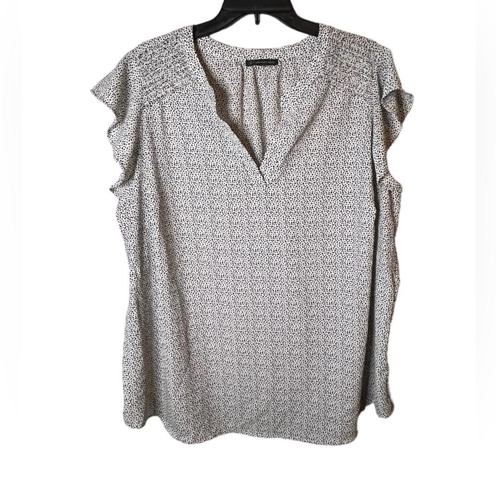 Adrianna Papell Women’s V-Neck Ruffle Sleeve Blouse